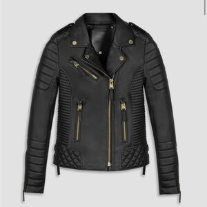 BODA SKINS KAY MICHAELS 3.0 GOLD HARDWARE
Women’s sheep leather jacket Sz 12